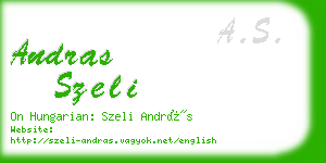 andras szeli business card